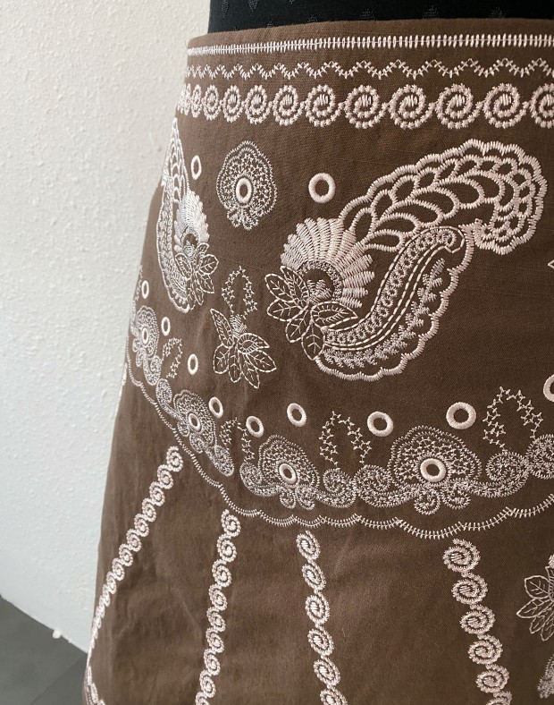 Bohemian Embroidered Skirt #250407